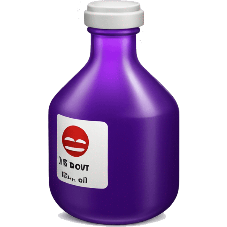 cough syrup bottle purple inside emoji