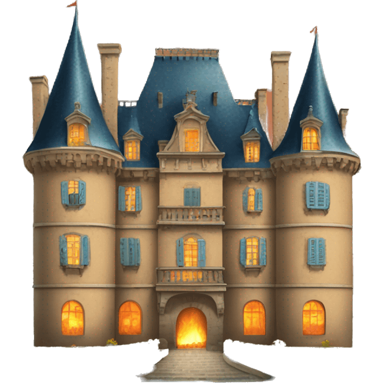 Château en feu emoji