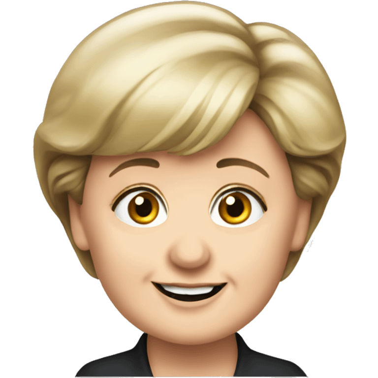 Angela Merkel waving emoji