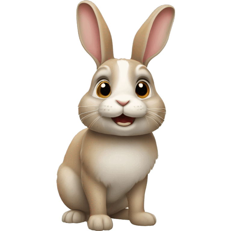 rabbit say hello emoji