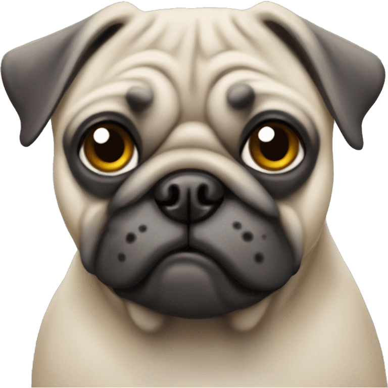 Old pug with grey muzzle emoji