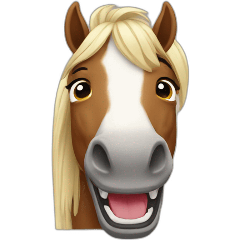 Happy horse  emoji