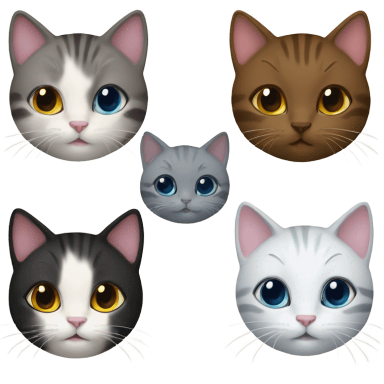 6 kitty’s  emoji