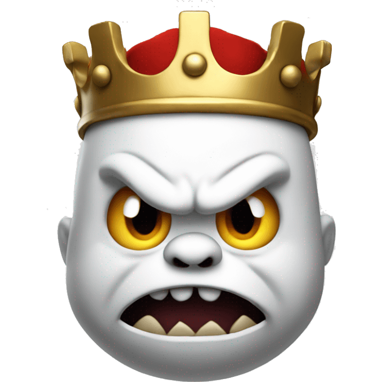 King Boo from Super Mario with an angry face emoji