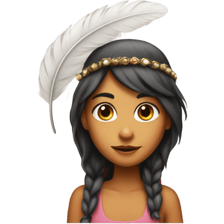 Girl with feather hat emoji