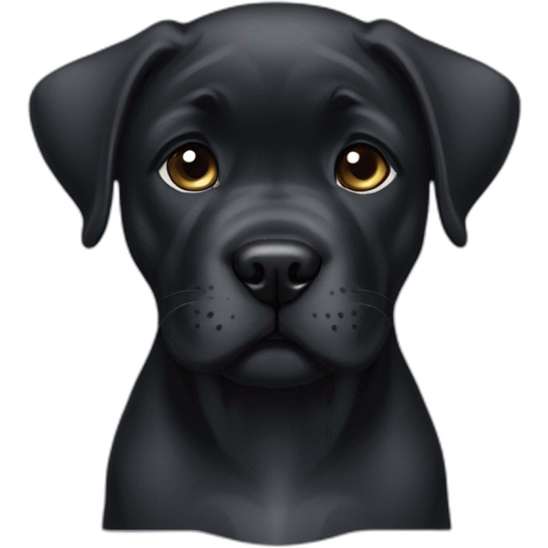 Black Cane Corso puppy emoji