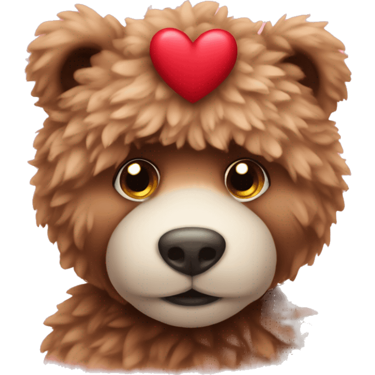  fluffy Valentine's teddy  emoji