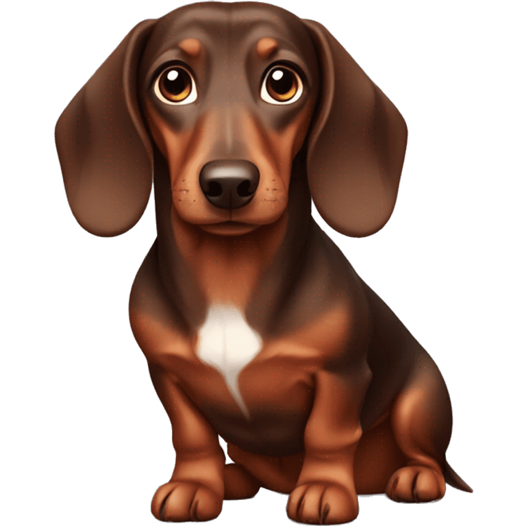 brown dachshund emoji