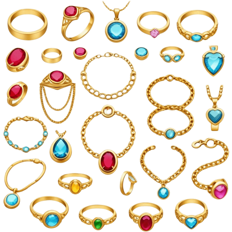 Alot of jewelry  emoji