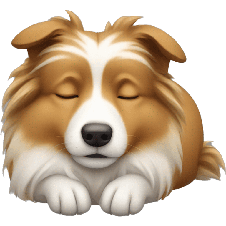 sleeping shetland sheepdog emoji