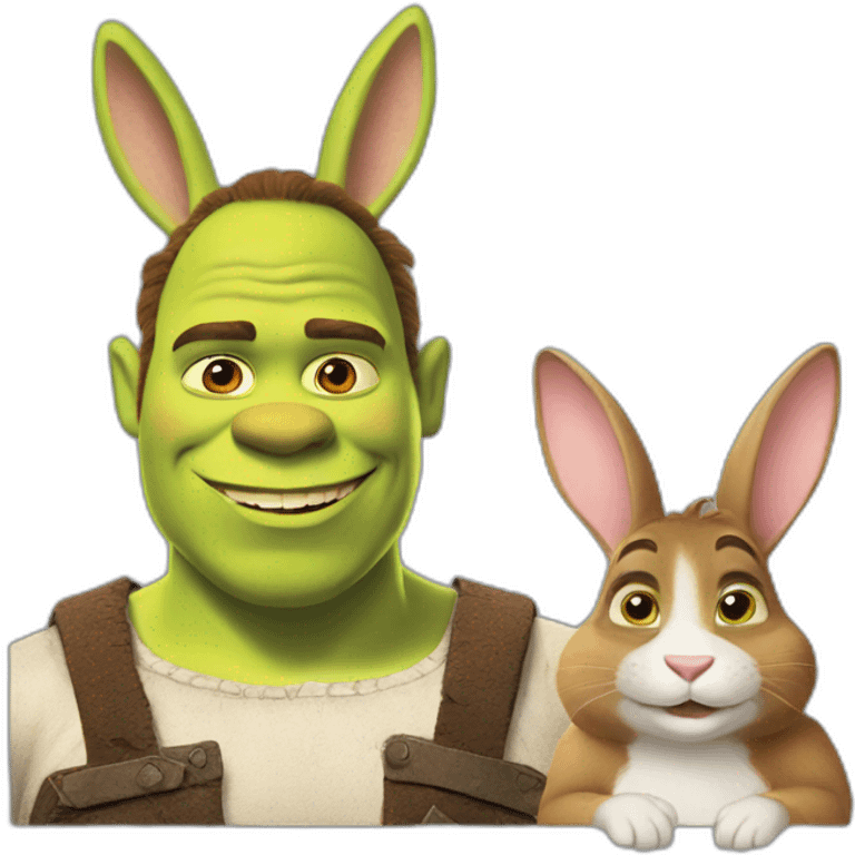 shrek with bunny ears emoji