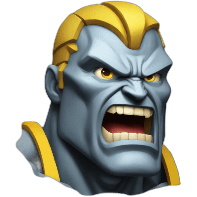 The x men colossus bellowing his roar emoji