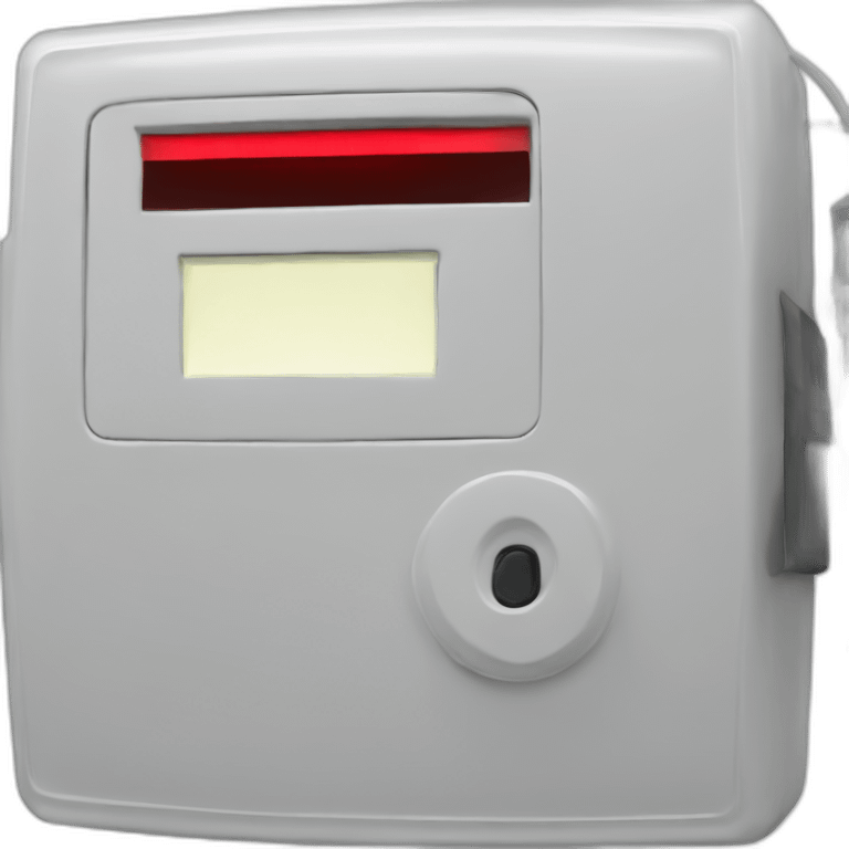 An electrical meter with a red switch emoji