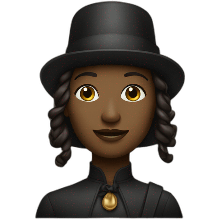 Grand homme noir et petite femme bronzée emoji