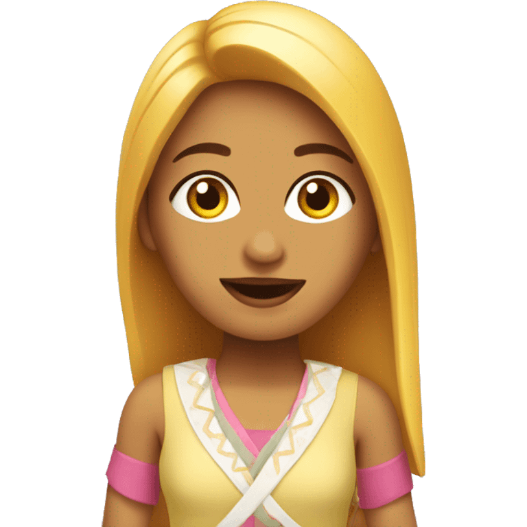 chica pelinegra con lente emoji