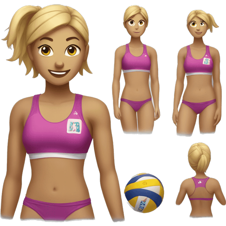 Beach volleyball woman player emoji