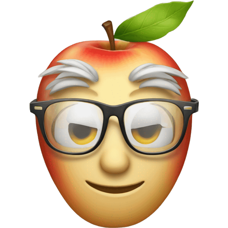 Apfel mit Brille  emoji