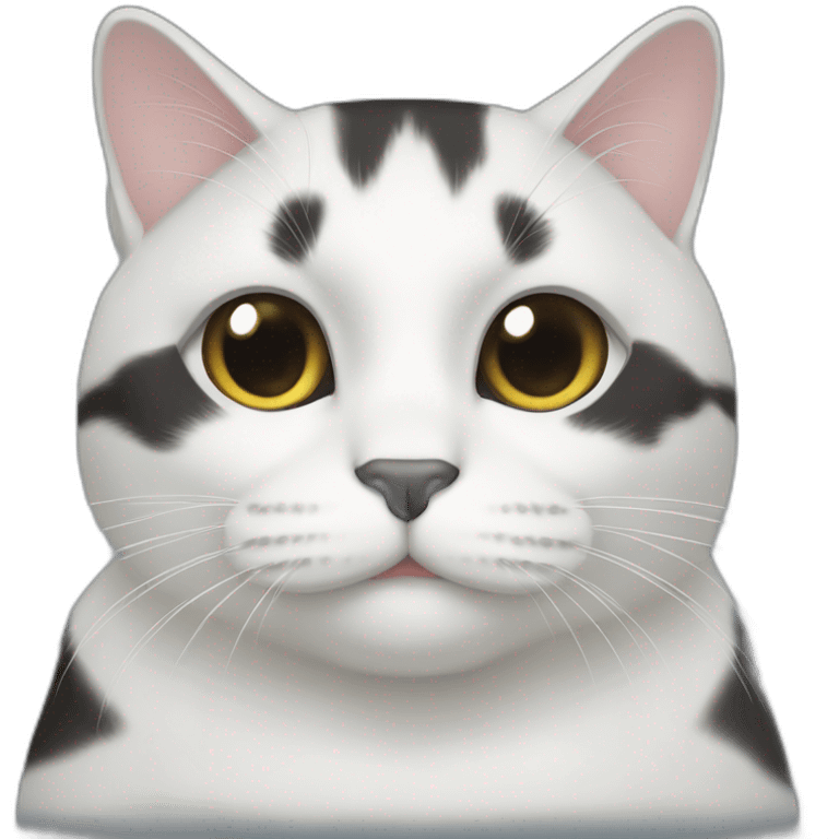 Female-black-and-white-fat-cat emoji