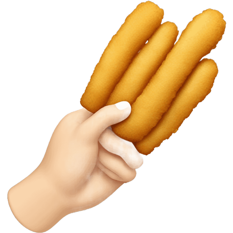 Finger chicken fries emoji