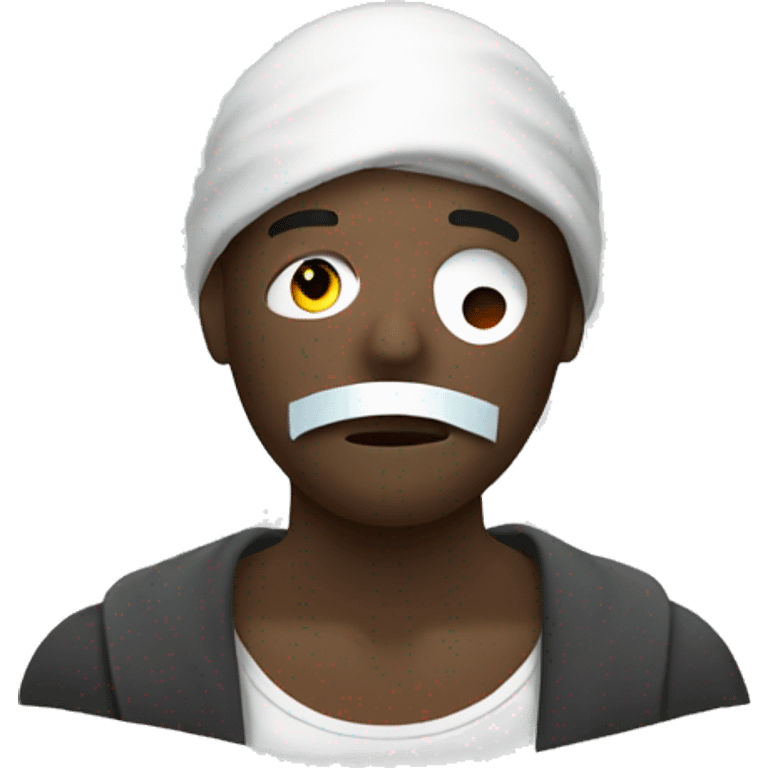 A sick man have mask  emoji