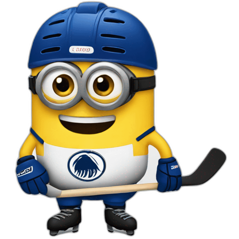 hockey player emoji but it's a minion emoji