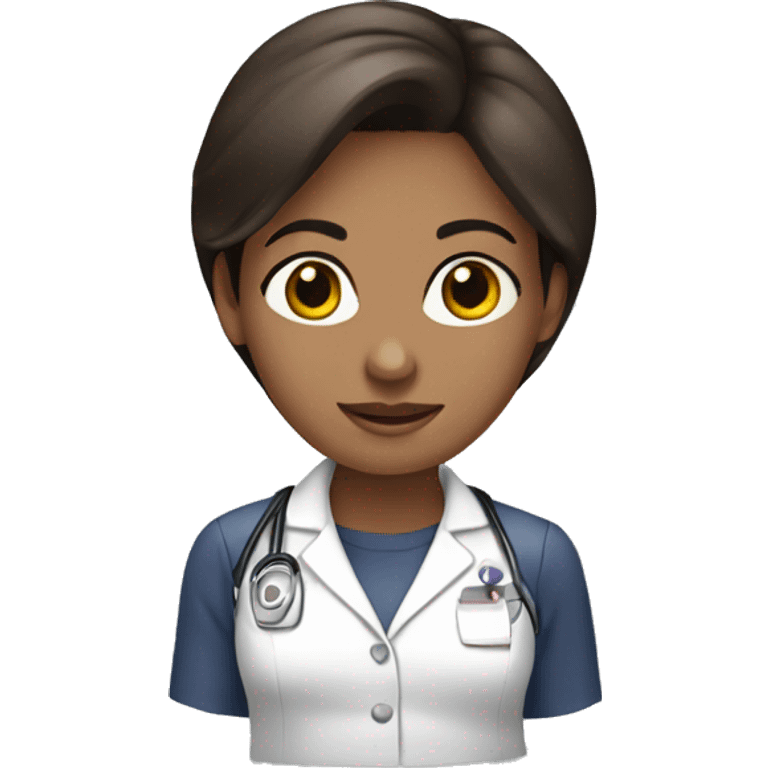 Pediatcs woman brunette  emoji