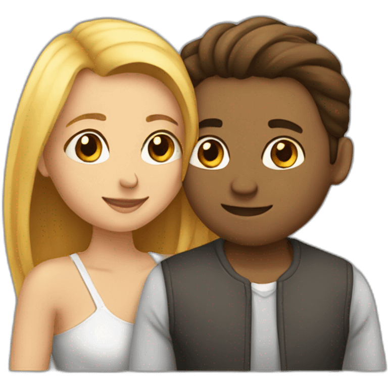 Intimate relationship man and woman emoji