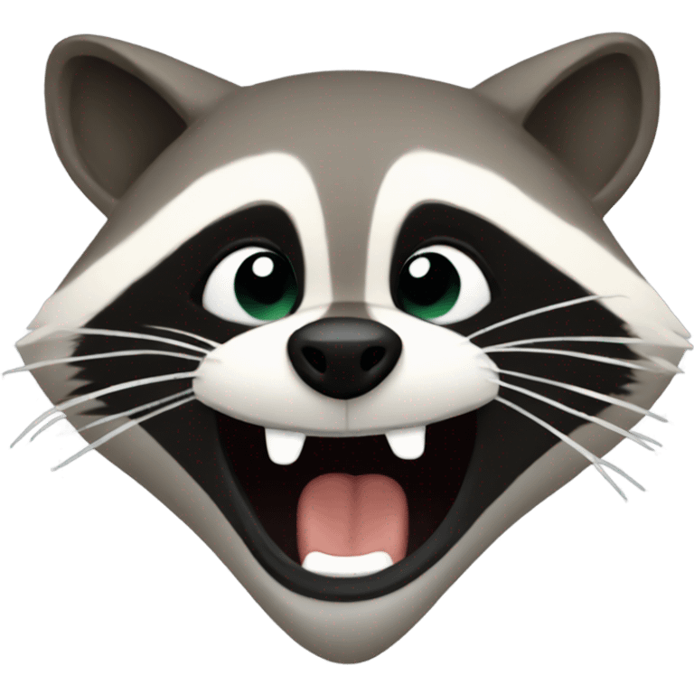 Raccoon spitting  emoji