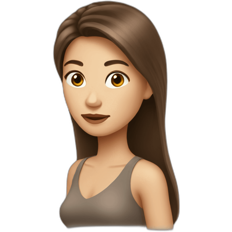 Thailand lady long brown hair emoji