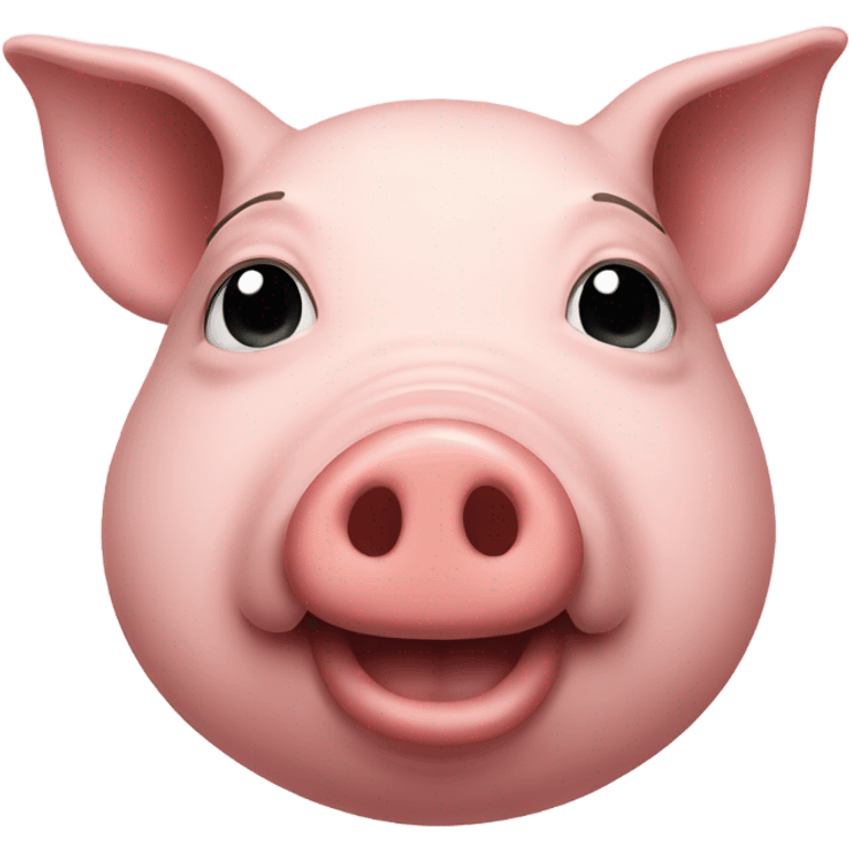 Pig with human nose emoji