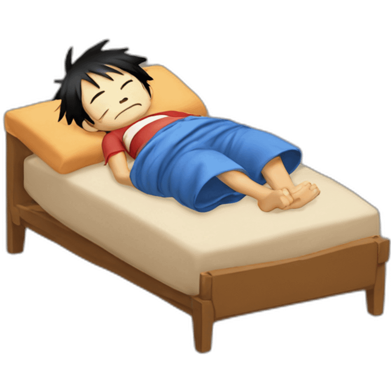 Luffy sleeping emoji