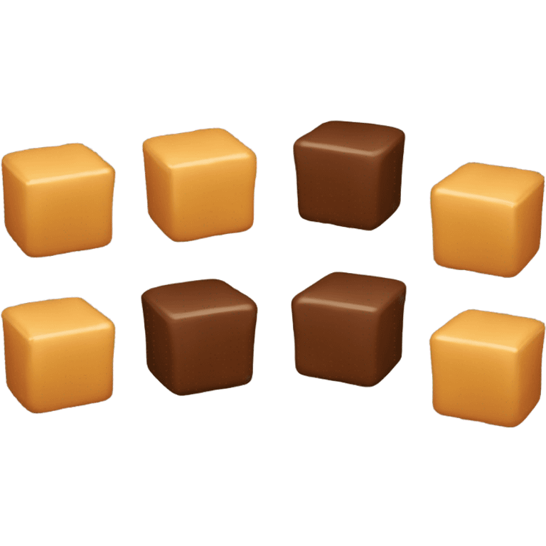 2 cubos de caramelo emoji