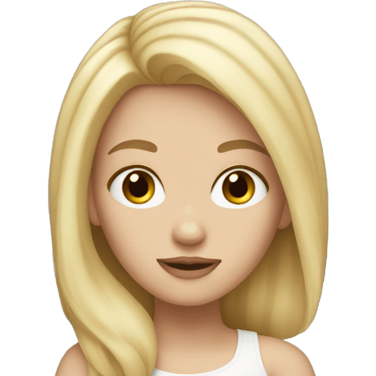 White girl with blonde hair  emoji