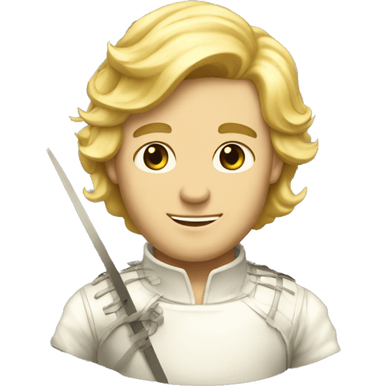 Gold vintage man blonde hair fencing  emoji