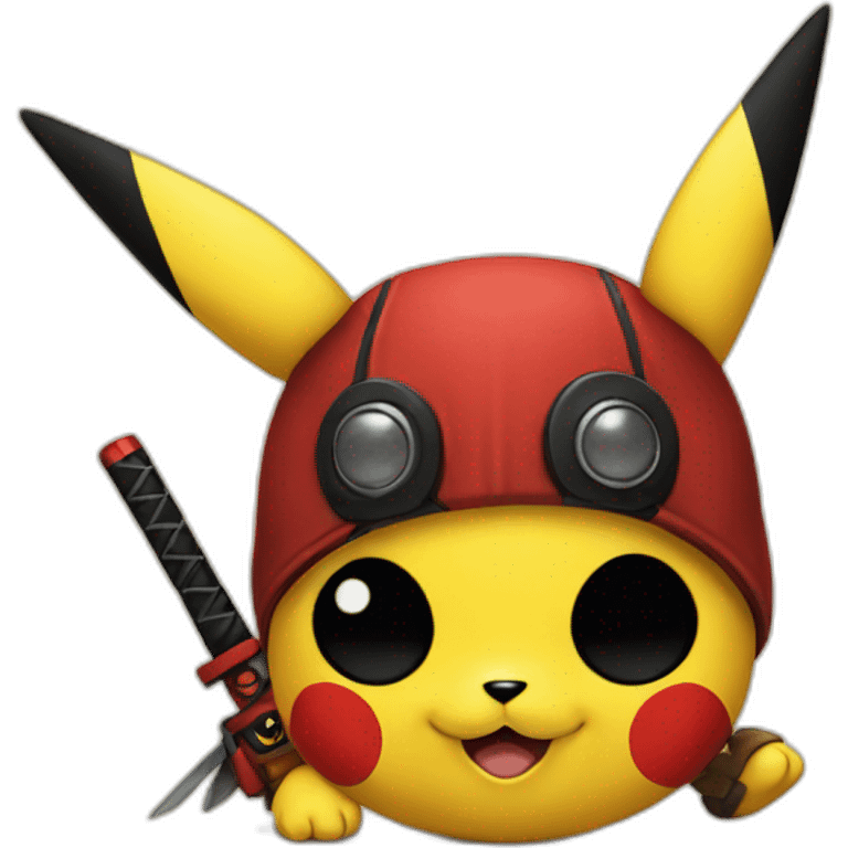 Pikachu Deadpool emoji