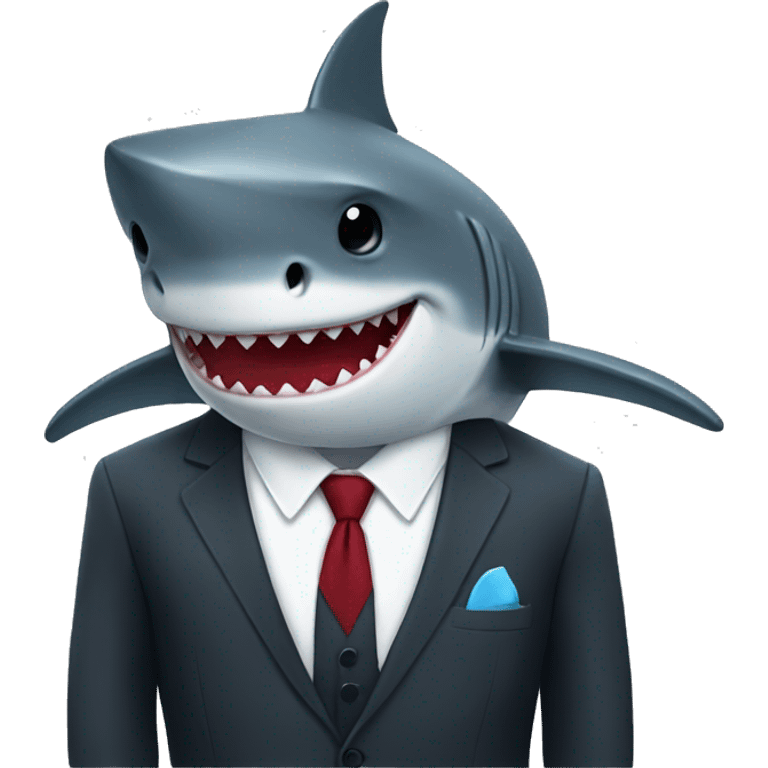 shark with a suit emoji