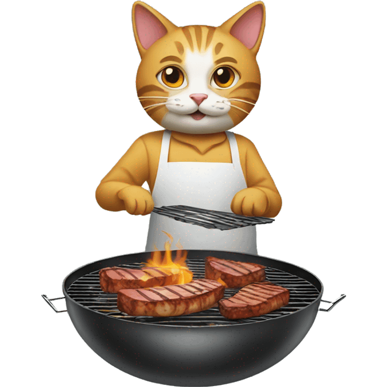 cat grilling barbecue emoji