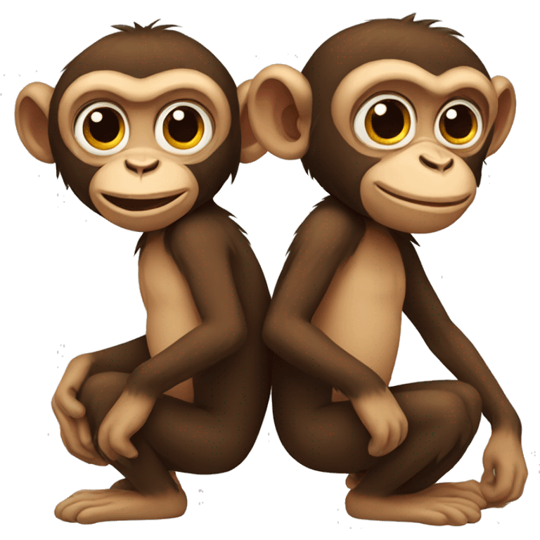 Two monkeys  emoji