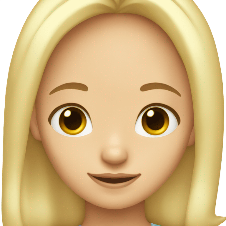 Cute plond hiar girl emoji