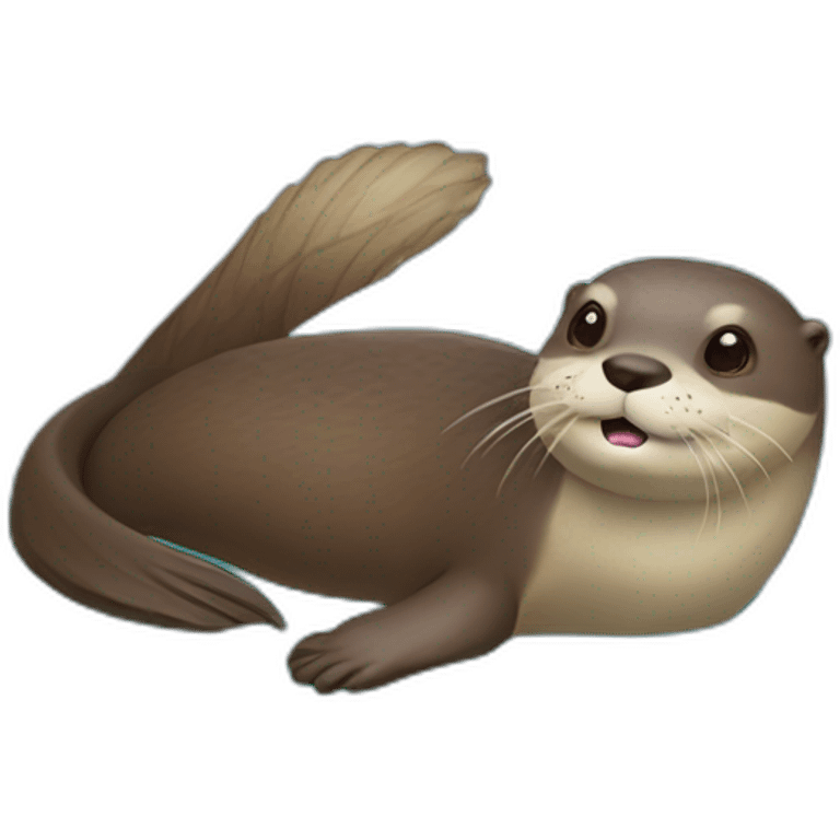 Loutre sur tortu emoji