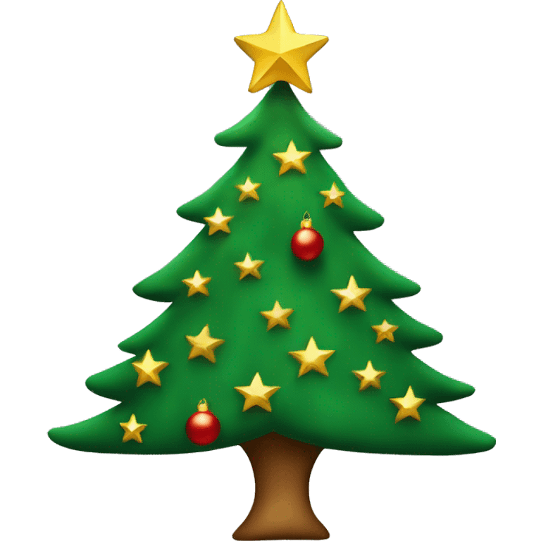 Christmas tree with gold star on top emoji