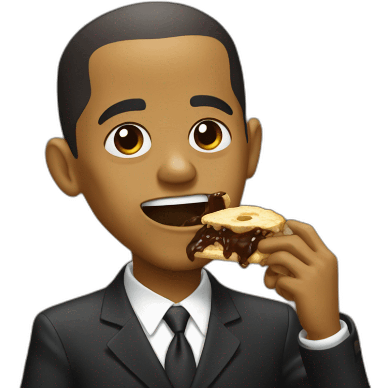 obama eating brown goop emoji