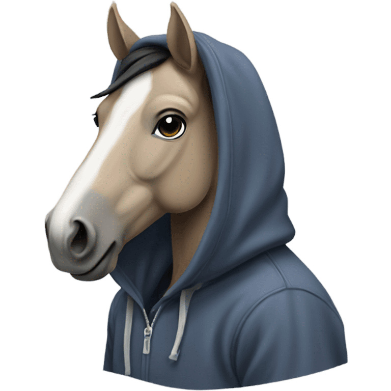 Horse wearing a hoodie emoji