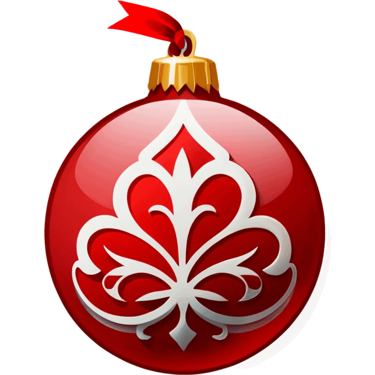 I want a red simple ornament emoji