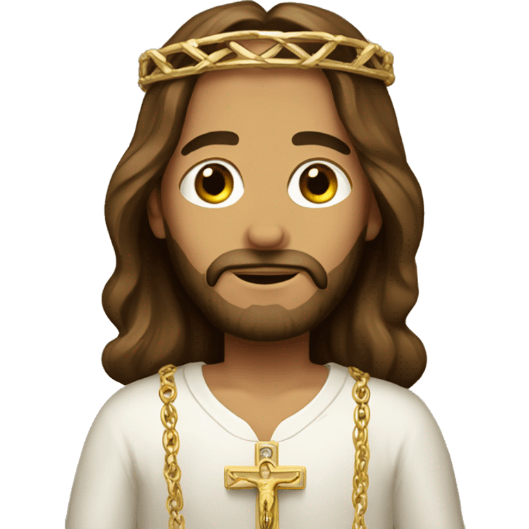 Jesus with lots of jewelry  emoji