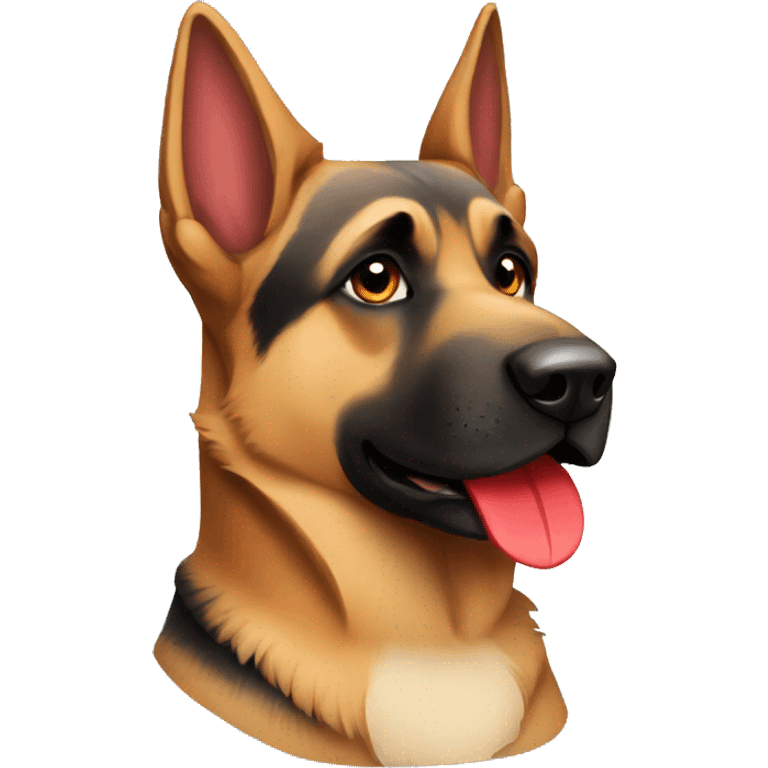 German Shepard like boxer with red gloves  emoji