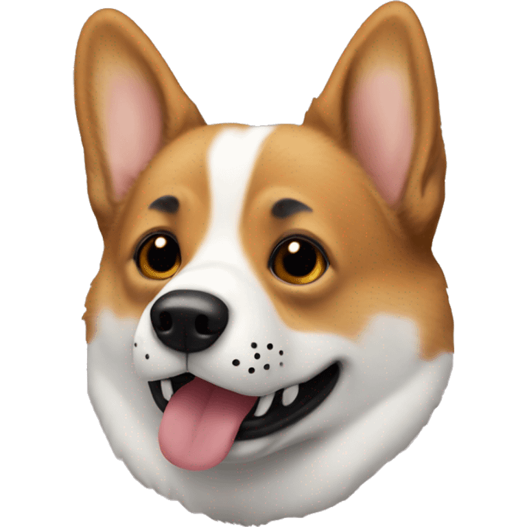 Corgi with Friday the 13th Mask on  emoji