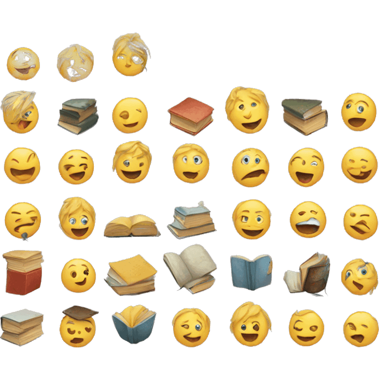 illustration book emoji