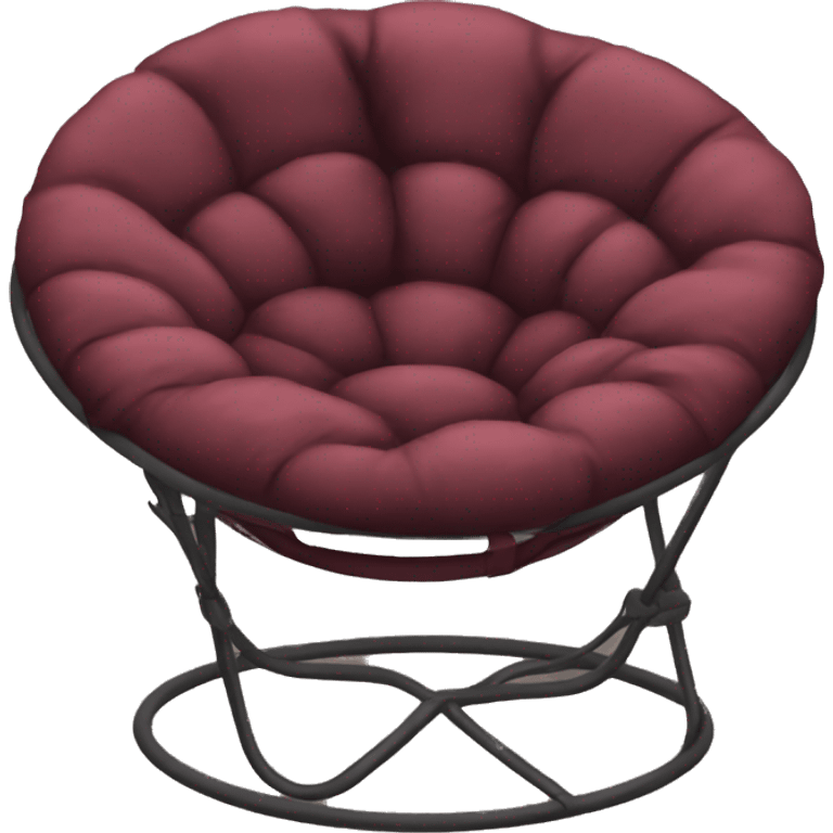 Dark red papasan chair emoji