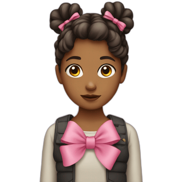 girl with bow emoji